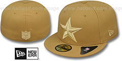 Cowboys LEAGUE BASIC TONAL Wheat Fitted Hat by New Era