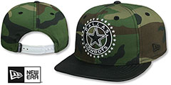 Cowboys LEATHER TAG SNAPBACK Army-Black Hat by New Era