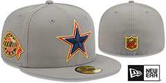 Cowboys SB XXVIII SIDE-PATCH Grey Fitted Hat by New Era