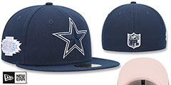 Cowboys SB XXX POP-SWEAT Navy-Pink Fitted Hat by New Era