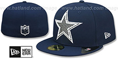 Cowboys SHIMMER-XL Navy Fitted Hat by New Era