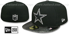 Cowboys SNAKESKIN SLEEK Black Fitted Hat by New Era