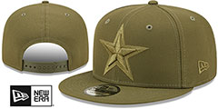 Cowboys TONAL TEAM-BASIC SNAPBACK Olive Hat by New Era