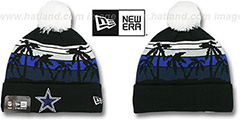 Cowboys WINTER TROPICS Black Knit Beanie Hat by New Era