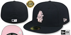 Cubs 1914 COOPERSTOWN PINK LOGO BOTTOM Fitted Hat by New Era