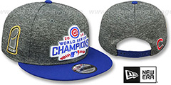 Cubs 2016 WORLD SERIES CHAMPS PATCH SNAPBACK Grey-Royal Hat by New Era