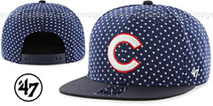 Cubs CROSSBREED SNAPBACK Navy Hat by Twins 47 Brand