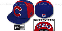 Cubs LETTERMAN Royal-Red Fitted Hat by New Era