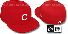 Cubs TEAM BASIC Red-White Fitted Hat by New Era