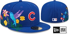 Cubs SIDE-BLOOM Royal Fitted Hat by New Era