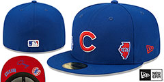 Cubs TRIPLE THREAT IDENTITY Royal Fitted Hat by New Era