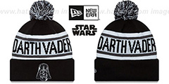 Darth Vader BIGGEST FAN Black-White Knit Beanie Hat by New Era