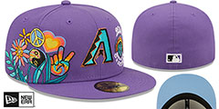 Diamondbacks GROOVY Purple Fitted Hat by New Era