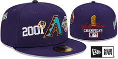 Diamondbacks COOP RINGS-N-CHAMPIONS Purple Fitted Hat by New Era