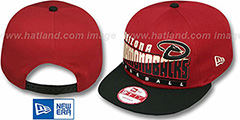 Diamondbacks SLICE-N-DICE SNAPBACK Brick-Black Hat by New Era