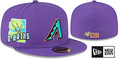 Diamondbacks STATEVIEW Purple Fitted Hat by New Era