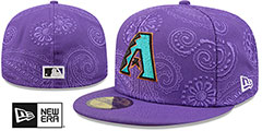 Diamondbacks SWIRL Purple Fitted Hat by New Era