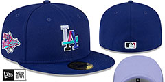 Dodgers 1988 WS POLAR LIGHTS Royal-Lavender Fitted Hat by New Era