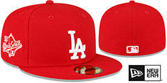 Dodgers 1988 WS SIDE-PATCH UP Red-White Fitted Hat by New Era