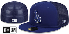 Dodgers BATTING PRACTICE TRUCKER Royal Fitted Hat by New Era