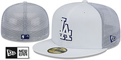 Dodgers BATTING PRACTICE TRUCKER White Fitted Hat by New Era