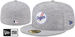 Dodgers 2023 CLUBHOUSE Heather Grey Fitted Hat by New Era