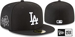 Dodgers 2024 WORLD SERIES CHAMPIONS Black-White Fitted Hat by New Era