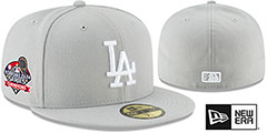 Dodgers 2024 WORLD SERIES CHAMPIONS Grey-White Fitted Hat by New Era