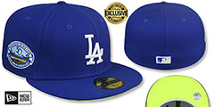 Dodgers 50TH ANNIVERSARY YELLOW-BOTTOM Royal Fitted Hat by New Era