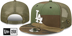 Dodgers ARMY CAMO TRUCKER Hat by New Era