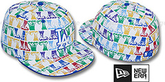 Dodgers BIG-TOP White-Multi Fitted Hat by New Era