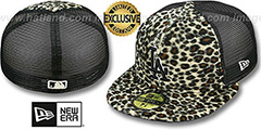 Dodgers CHEETAH ANIMAL-FUR MESH-BACK Fitted Hat by New Era