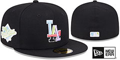 Dodgers COLOR PACK SIDE-PATCH Black Fitted Hat by New Era