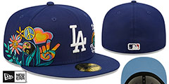 Dodgers GROOVY Royal Fitted Hat by New Era