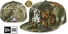 Dodgers MLB TEAM-BASIC Realtree Camo Fitted Hat by New Era