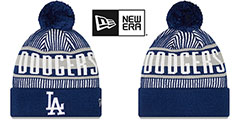 Dodgers STRIPED Knit Beanie Hat by New Era