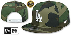 Dodgers TEAM-BASIC SNAPBACK Army Camo-White Hat by New Era