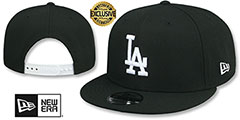 Dodgers TEAM-BASIC SNAPBACK Black-White Hat by New Era