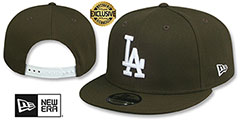 Dodgers TEAM-BASIC SNAPBACK Brown-White Hat by New Era