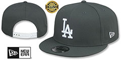 Dodgers TEAM-BASIC SNAPBACK Charcoal-White Hat by New Era