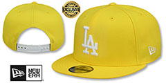 Dodgers TEAM-BASIC SNAPBACK Yellow-White Hat by New Era