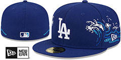 Dodgers TONAL WAVE Royal Fitted Hat by New Era