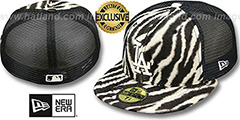 Dodgers ZEBRA ANIMAL-FUR MESH-BACK Fitted Hat by New Era