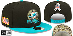 Dolphins 2022 SALUTE-TO-SERVICE SNAPBACK Black-Blue Hat by New Era