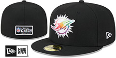 Dolphins 2023 ONFIELD CRUCIAL CATCH Fitted Hat by New Era