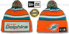 Dolphins BIG-SCREEN Knit Beanie Hat by New Era