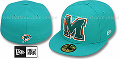 Dolphins NFL FELTN Aqua Fitted Hat by New Era