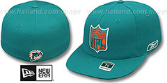 Dolphins NFL-SHIELD Aqua Fitted Hat by Reebok