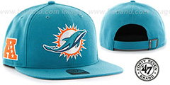 Dolphins SUPER-SHOT STRAPBACK Aqua Hat by Twins 47 Brand