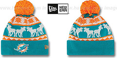 Dolphins THE-MOOSER Knit Beanie Hat by New Era